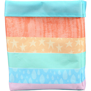 Rainbow Stripes 7.25" x 9" Canvas Basket