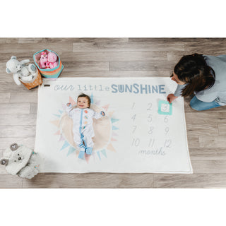 Our Little Sunshine 60" x 40" Milestone Royal Plush Blanket