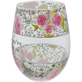 Mom 18 oz Stemless Wine Glass