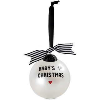 Baby's 1st Christmas 4" Glass Ornament