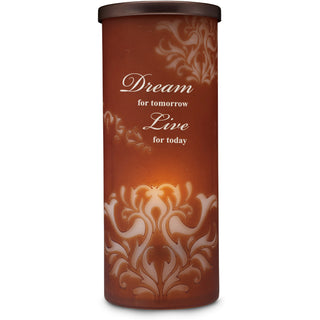 Dream 10" Cylinder Amber Candle Holder