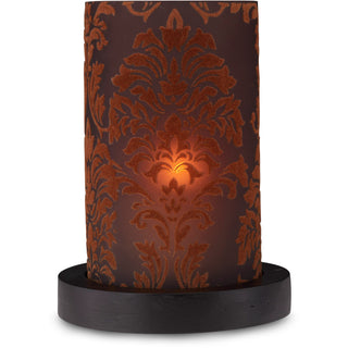 Chocolate Candle Holder 6.5" Cylinder with Base