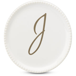 J 3.75" Monogrammed Coaster Cap