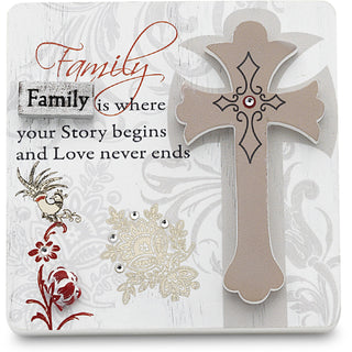 Family 3" x 3" Self-Standing Plaque