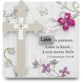 Love 3" x 3" Self-Standing Plaque