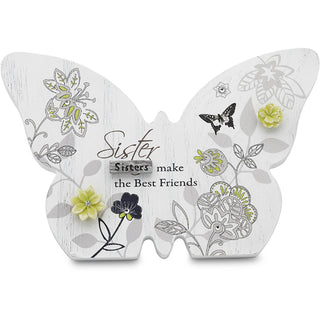 Sister 4.75" x 3.25" Butterfly Plaque