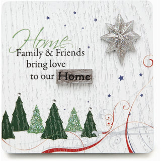 Home 3" x 3" Self-Standing Plaque