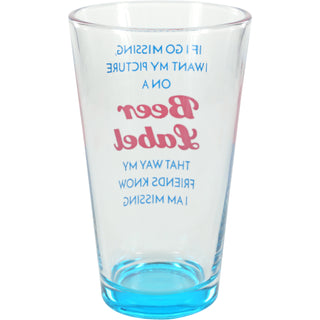 Beer Label 16 oz Pint Glass Tumbler