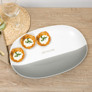 Love You Food 17" Ceramic Serving Platter