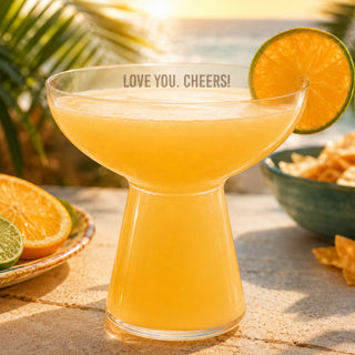 Love You. Cheers! 15 oz Cocktail Glass