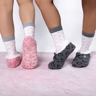 Love You Friend Slipper Sock Gift Set