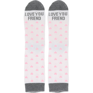 Love You Friend Slipper Sock Gift Set