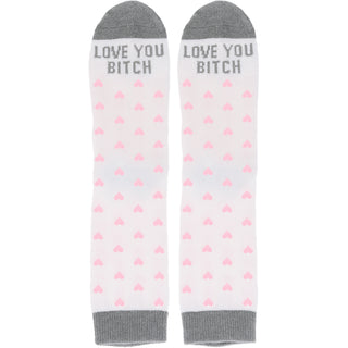 Love You Bitch Slipper Sock Gift Set