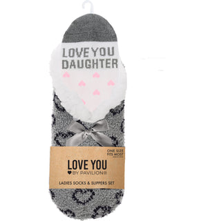 Love You Daughter Slipper Sock Gift Set