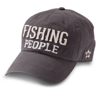 Fishing People Dark Gray Adjustable Hat