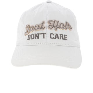 Boat Hair White Adjustable Hat