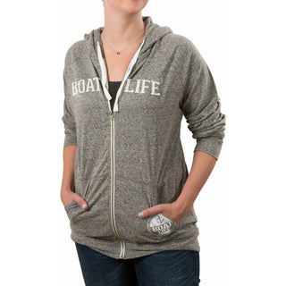 Boat Life Medium Dark Gray Unisex Hooded Sweatshirt