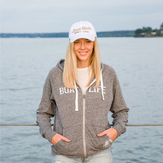 Boat Life Medium Dark Gray Unisex Hooded Sweatshirt