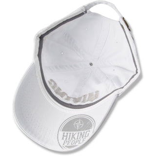 Hiking People White Adjustable Hat