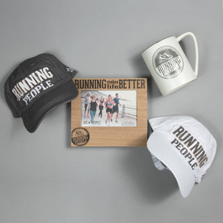Running People White Adjustable Hat