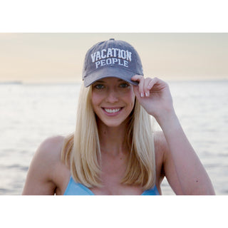 Vacation People White Adjustable Hat