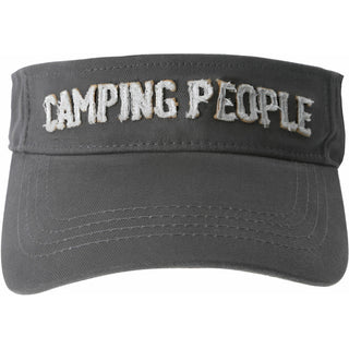 Camping People Dark Gray Adjustable Visor Hat