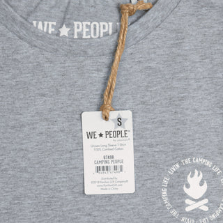 Camping People Small Heather Gray Unisex Long Sleeve T-Shirt