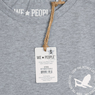 Retired People Medium Heather Gray Unisex Long Sleeve T-Shirt