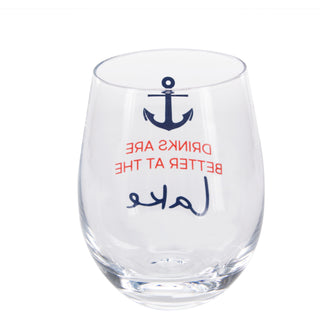 Better at the Lake 18 oz Stemless Wine Glass