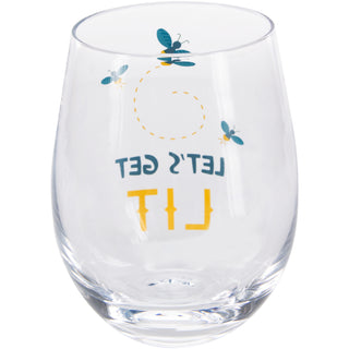 Get Lit 18 oz Stemless Wine Glass