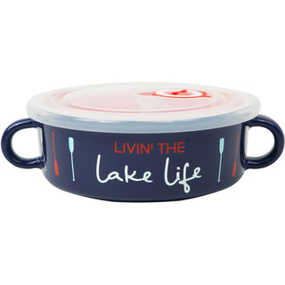 Lake Life 13.5 oz Double-Handled Soup Bowl with Lid