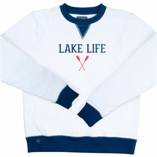 Lake Life M White Unisex Crewneck Sweatshirt