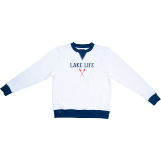 Lake Life M White Unisex Crewneck Sweatshirt