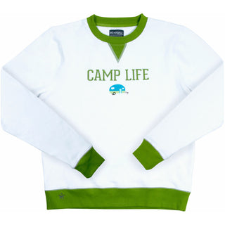 Camp Life White Unisex Crewneck Sweatshirt