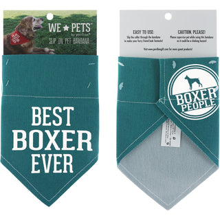 Best Boxer 12" x 8" Canvas Slip on Pet Bandana