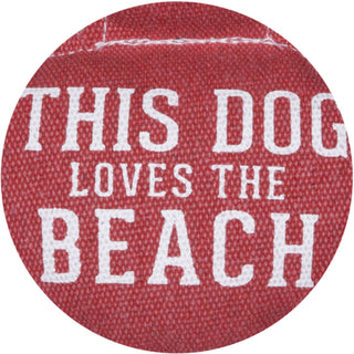 Beach Dog 10.75" x 8" Canvas Dog Toy on Rope