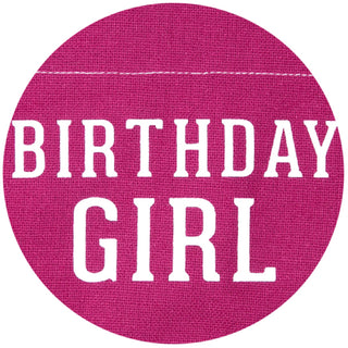 Birthday Girl 7" x 5" Canvas Slip on Pet Bandana