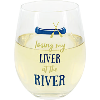 Losing my Liver 18 oz Stemless Wine Glass