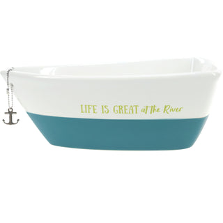 At the River 7" Boat Serving Dish with Oar