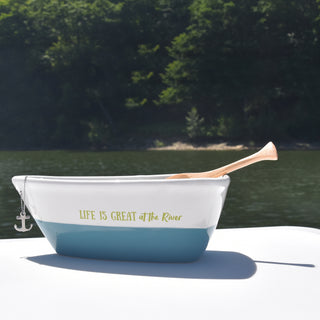 At the River 7" Boat Serving Dish with Oar