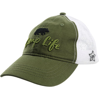 Camp Olive Green Adjustable Mesh Hat