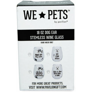 Sit 18 oz Dog Stemless Wine Glass