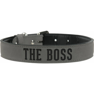 M/L Boss  21" PU Leather Pet Collar