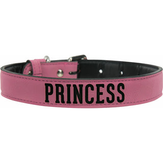 Princess  21" PU Leather Pet Collar