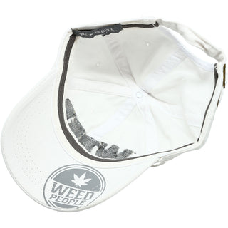 Weed People White Adjustable Hat