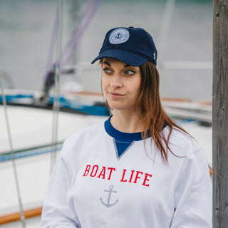 Boat Life Navy Adjustable Hat