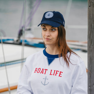 Boat Life Navy Adjustable Hat