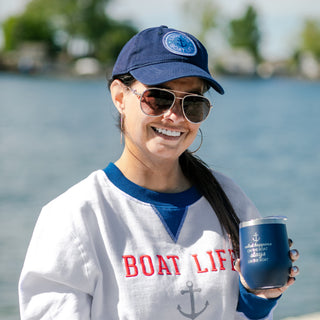 Boat Life Navy Adjustable Hat