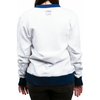 Boat Life S White Unisex Crewneck Sweatshirt