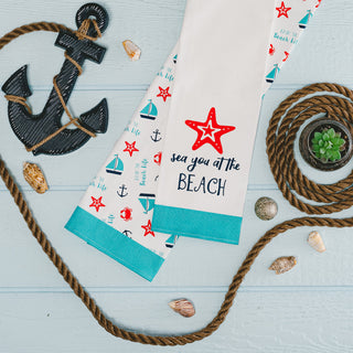 Beach Tea Towel Gift Set (2 - 19.75" x 27.5")